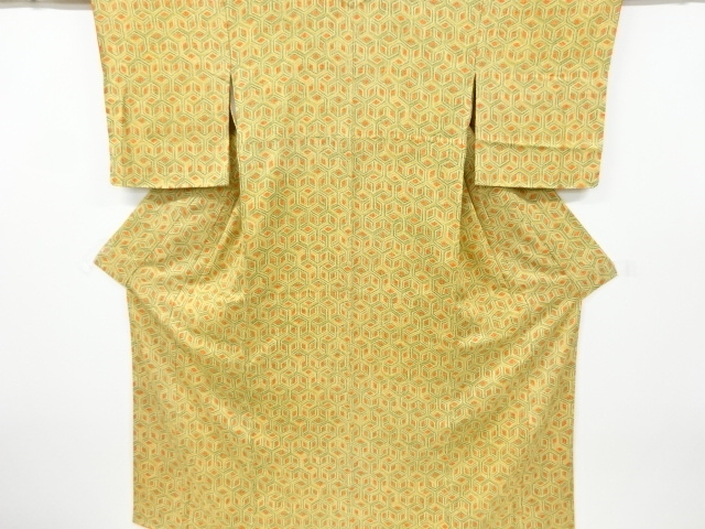 JAPANESE KIMONO / VINTAGE KOMON KIMONO / KIKKO PATTERN